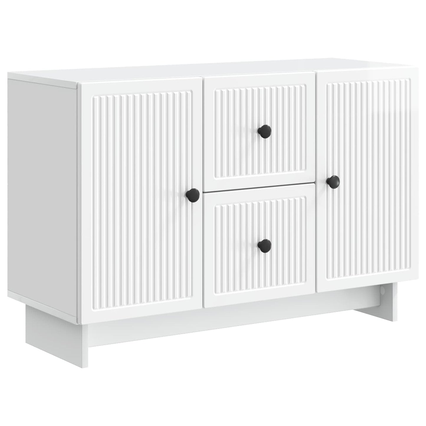 Dressoir met lade Hoogglans Wit 89 x 34,5 x 60 cm Bewerkt hout