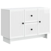 Dressoir hoogglans wit 89x34,5x60 cm bewerkt hout