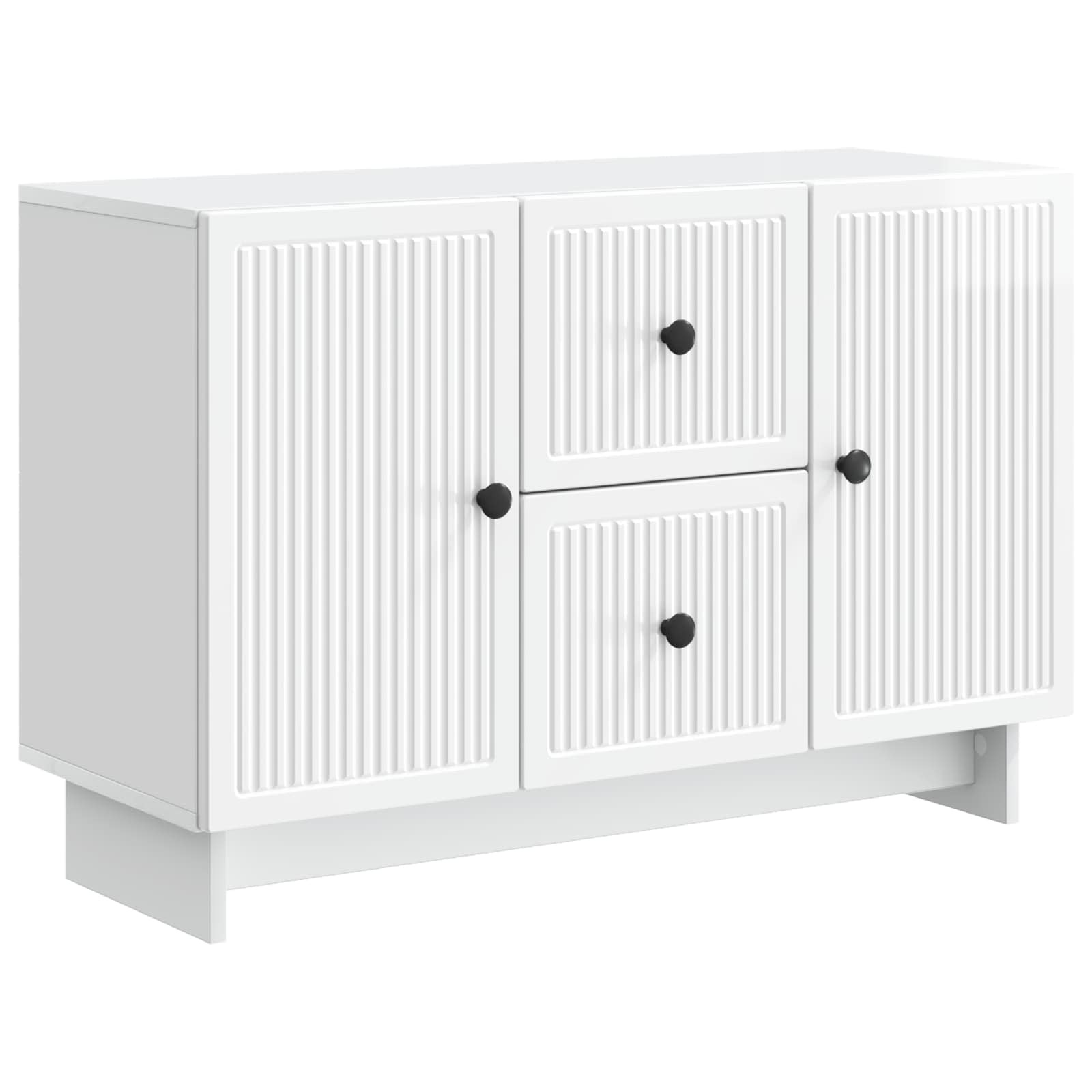 Dressoir met lade Hoogglans Wit 89 x 34,5 x 60 cm Bewerkt hout