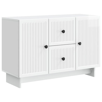 Dressoir met lade Hoogglans Wit 89 x 34,5 x 60 cm Bewerkt hout