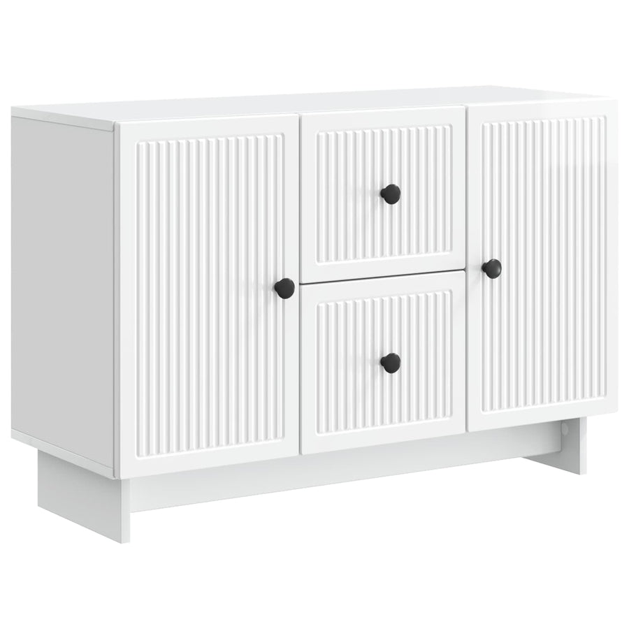 Dressoir met lade Hoogglans Wit 89 x 34,5 x 60 cm Bewerkt hout