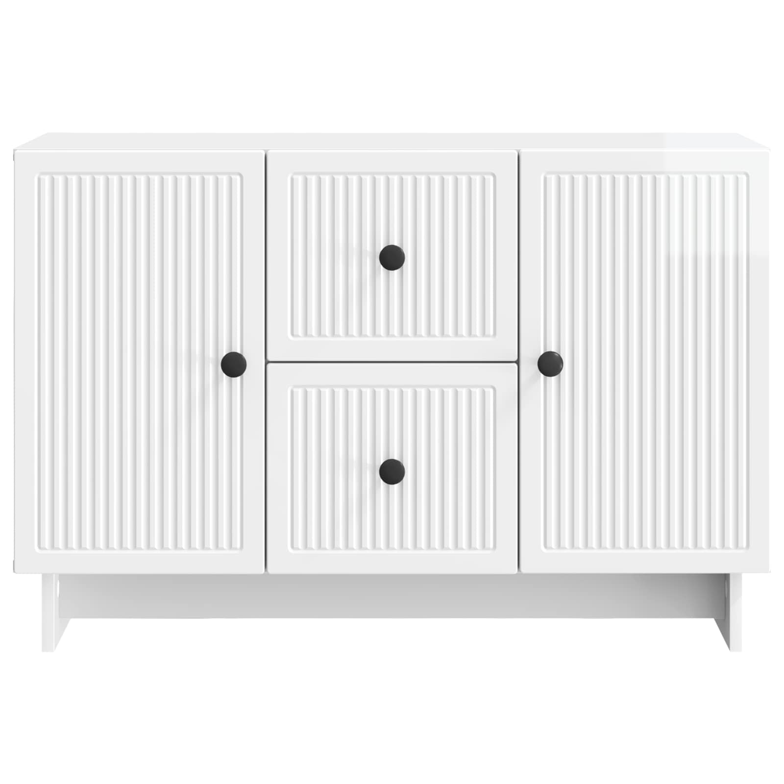 Dressoir met lade Hoogglans Wit 89 x 34,5 x 60 cm Bewerkt hout