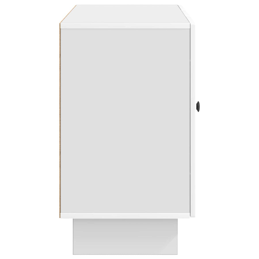 Dressoir met lade Hoogglans Wit 89 x 34,5 x 60 cm Bewerkt hout