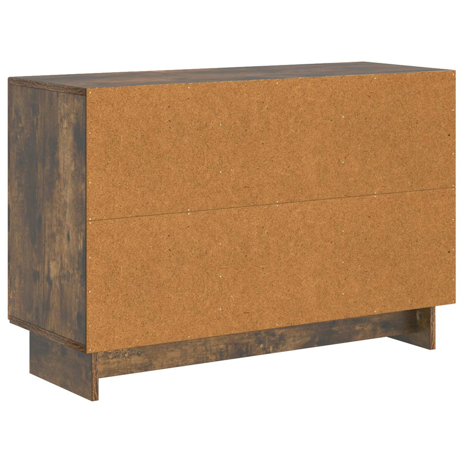 Dressoir met lade Gerookt eiken 89 x 34,5 x 60 cm Bewerkt hout