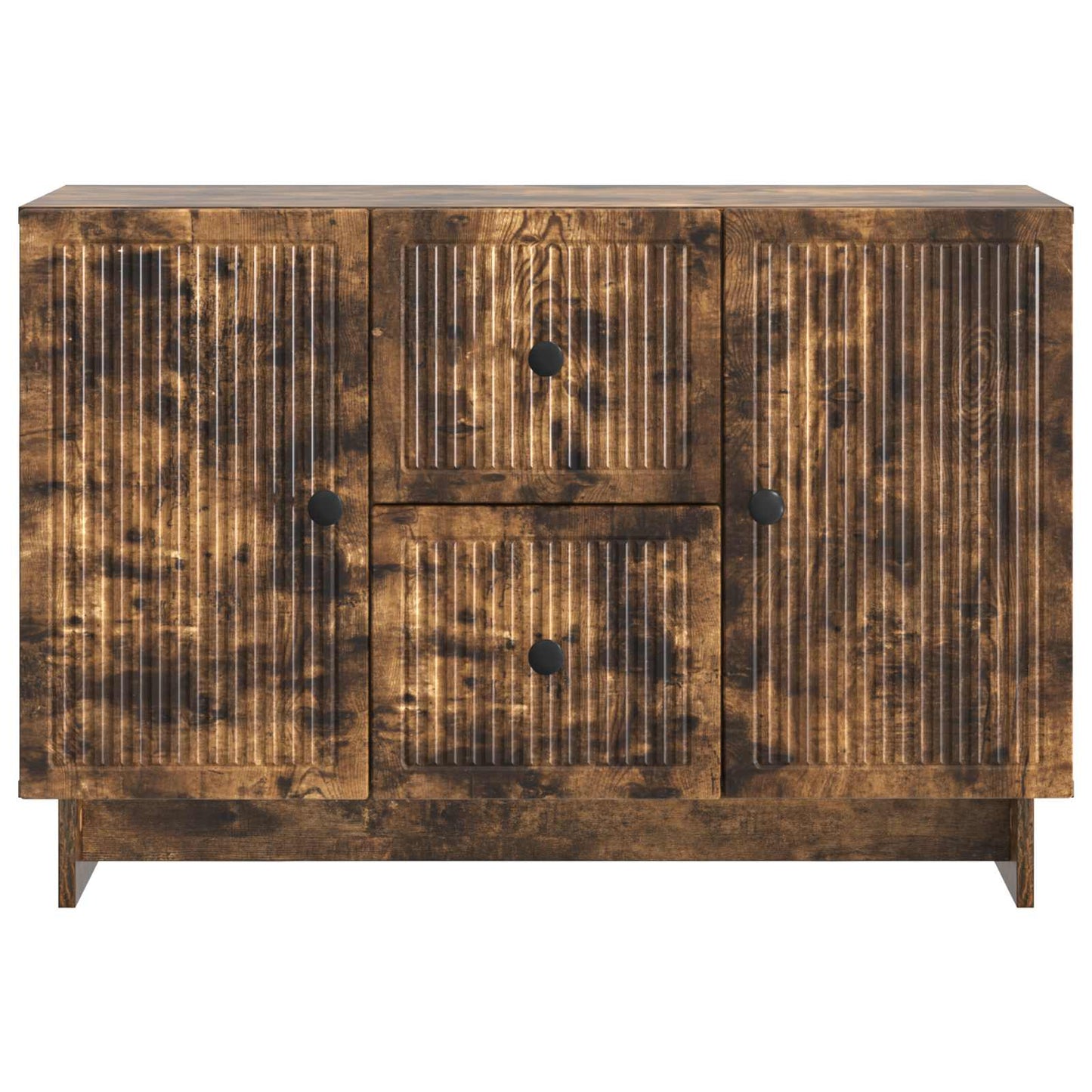 Dressoir met lade Gerookt eiken 89 x 34,5 x 60 cm Bewerkt hout