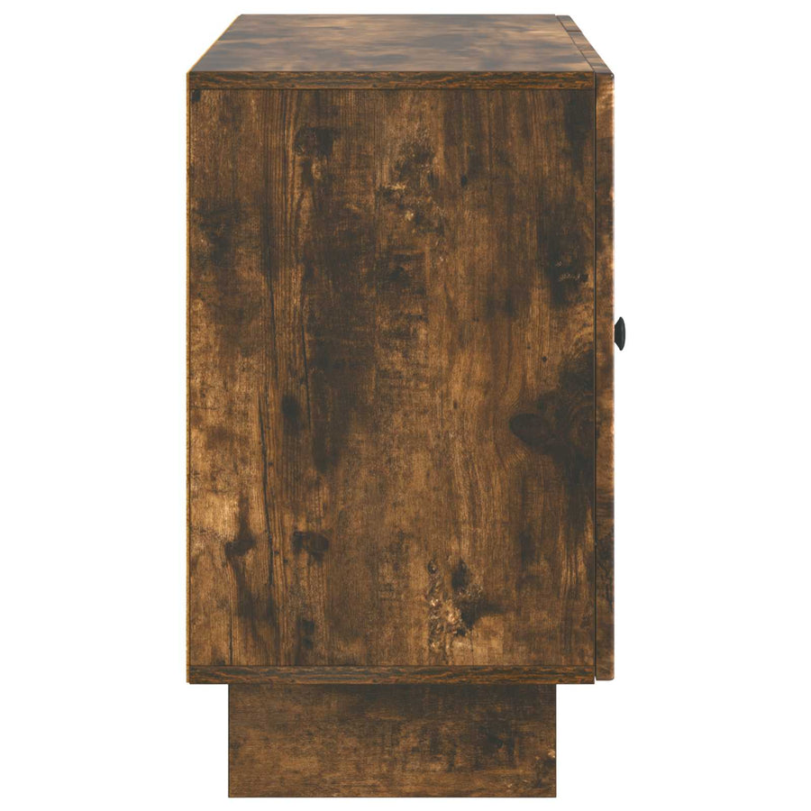 Dressoir met lade Gerookt eiken 89 x 34,5 x 60 cm Bewerkt hout