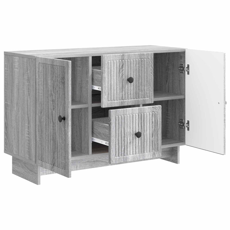 Dressoir met lade Grijs sonoma 89 x 34,5 x 60 cm Bewerkt hout