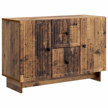 Dressoir met lade Oud hout 89 x 34,5 x 60 cm Bewerkt hout