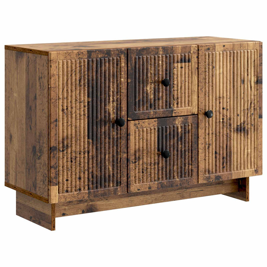 Dressoir met lade Oud hout 89 x 34,5 x 60 cm Bewerkt hout