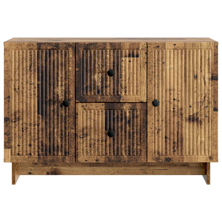 Dressoir met lade Oud hout 89 x 34,5 x 60 cm Bewerkt hout