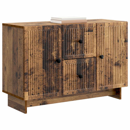 Dressoir met lade Oud hout 89 x 34,5 x 60 cm Bewerkt hout