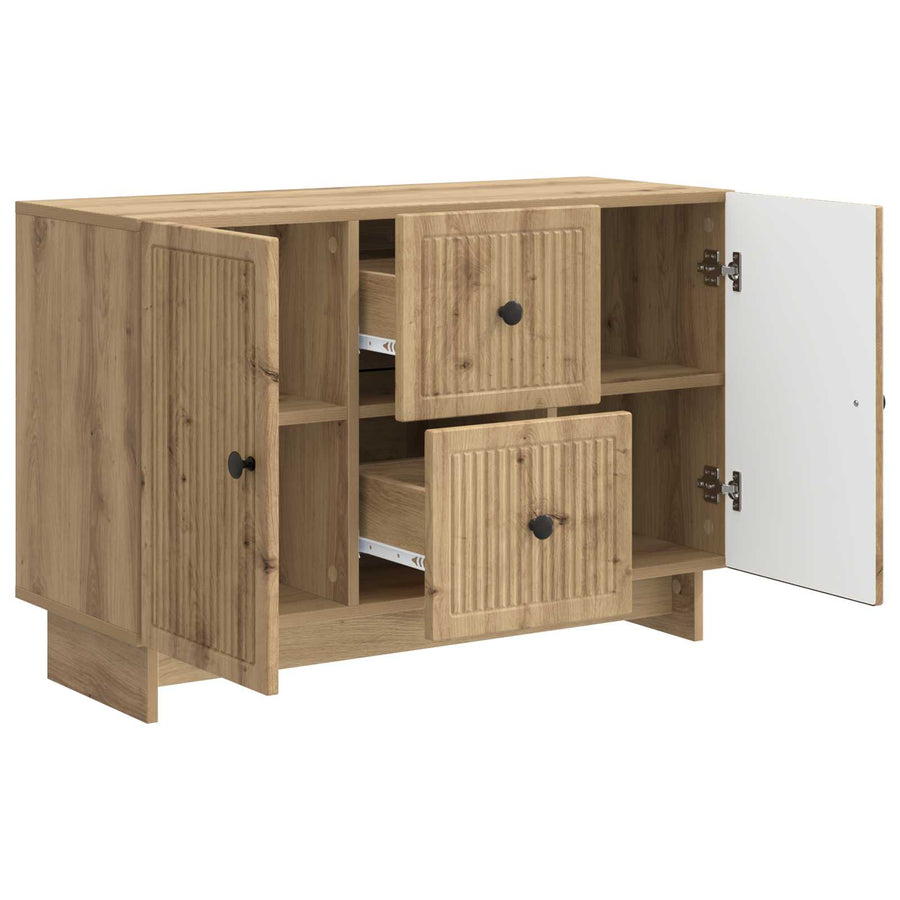 Dressoir Artisanaal eiken 89 x 34,5 x 60 cm Bewerkt hout