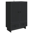 Dressoir 66x34,5x95 cm zwart bewerkt hout