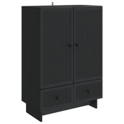 Dressoir 66x34,5x95 cm zwart bewerkt hout