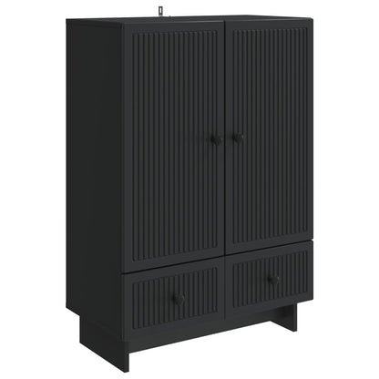 Dressoir Zwart 66 x 34,5 x 95 cm Geconstrueerd hout