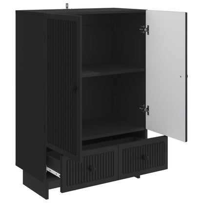Dressoir Zwart 66 x 34,5 x 95 cm Geconstrueerd hout