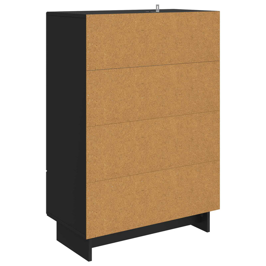 Dressoir Zwart 66 x 34,5 x 95 cm Geconstrueerd hout