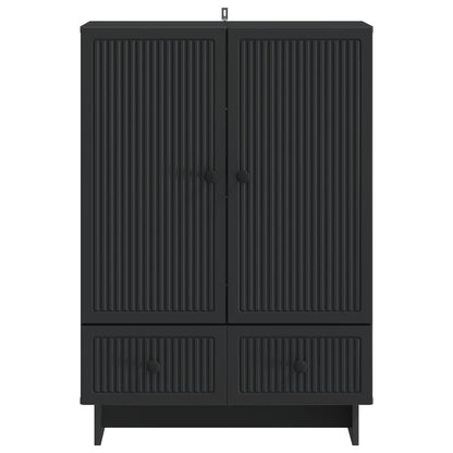 Dressoir Zwart 66 x 34,5 x 95 cm Geconstrueerd hout