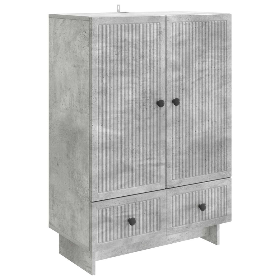 Dressoir Beton Grijs 66 x 34,5 x 95 cm Geconstrueerd hout
