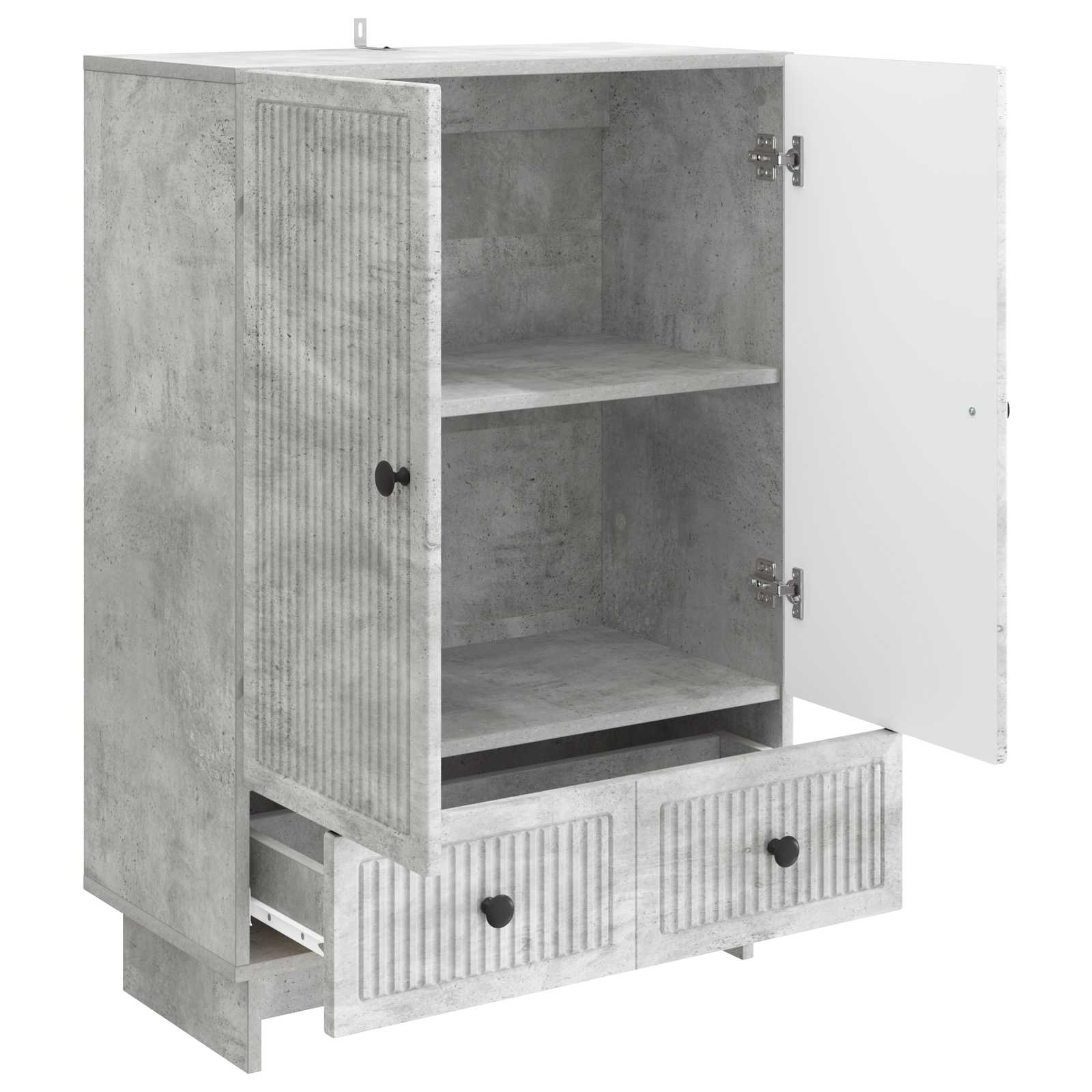 Dressoir Beton Grijs 66 x 34,5 x 95 cm Geconstrueerd hout