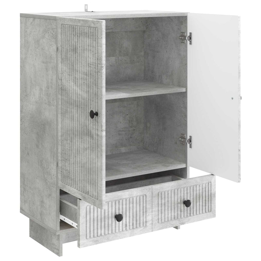 Dressoir Beton Grijs 66 x 34,5 x 95 cm Geconstrueerd hout