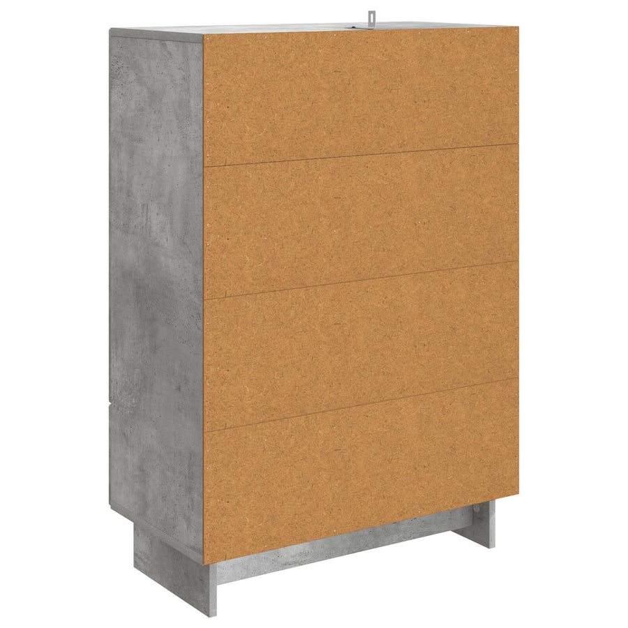 Dressoir Beton Grijs 66 x 34,5 x 95 cm Geconstrueerd hout
