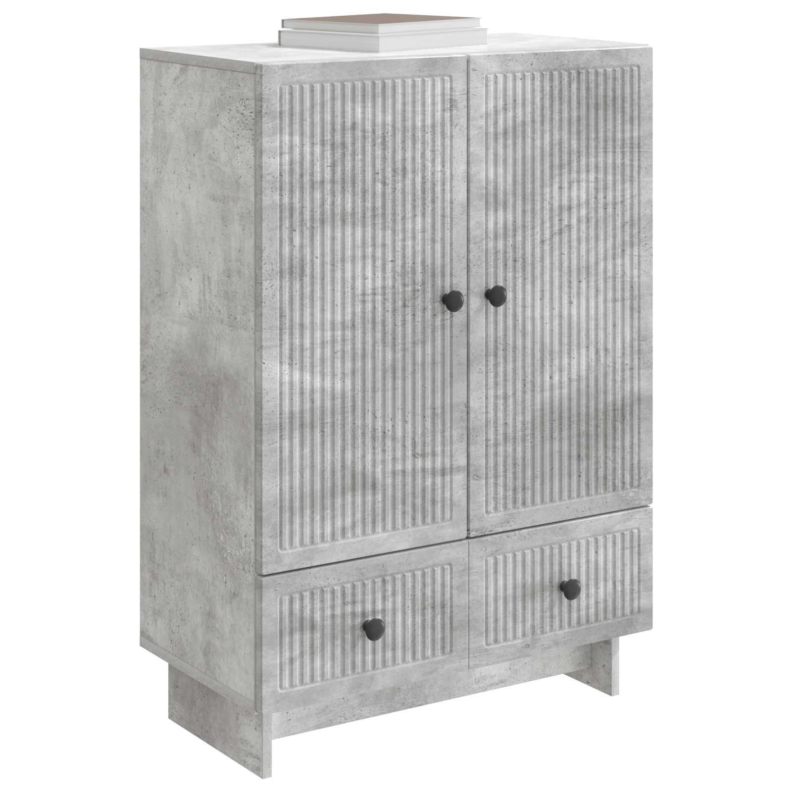 Dressoir Beton Grijs 66 x 34,5 x 95 cm Geconstrueerd hout