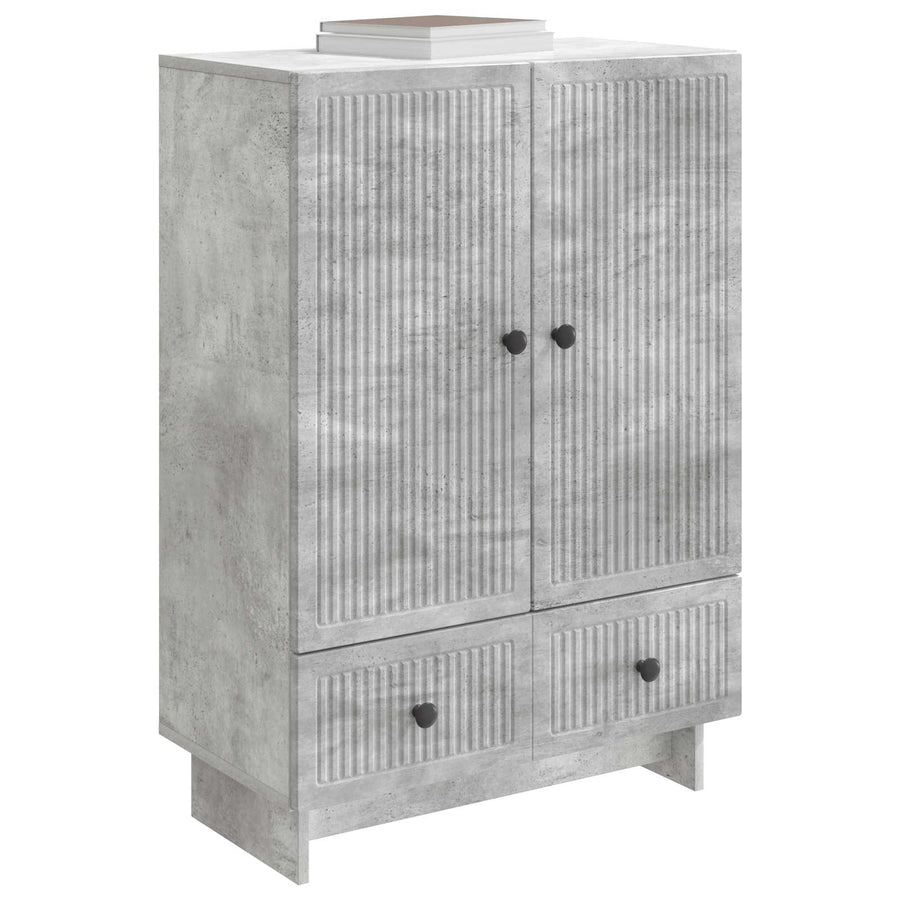 Dressoir Beton Grijs 66 x 34,5 x 95 cm Geconstrueerd hout