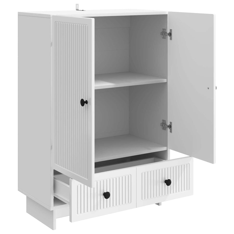 Dressoir Hoogglans Wit 66 x 34,5 x 95 cm Geconstrueerd hout