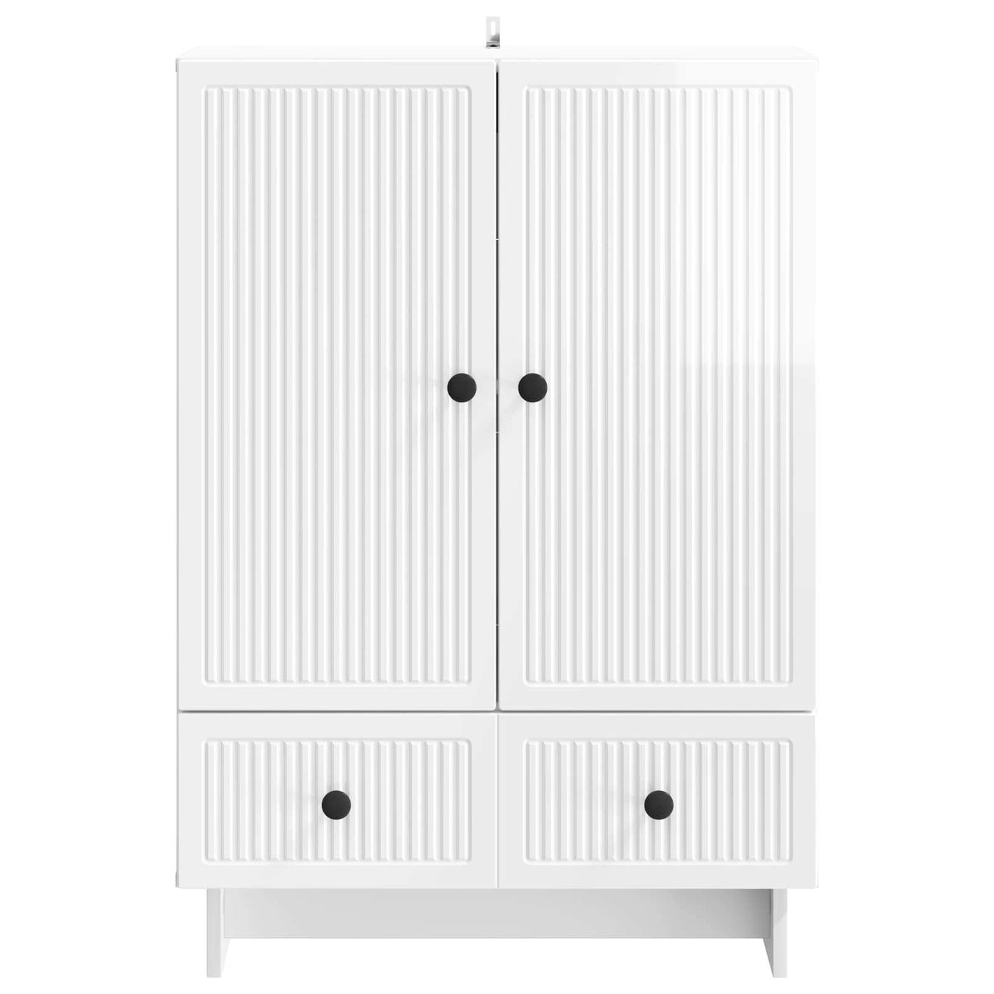 Dressoir Hoogglans Wit 66 x 34,5 x 95 cm Geconstrueerd hout