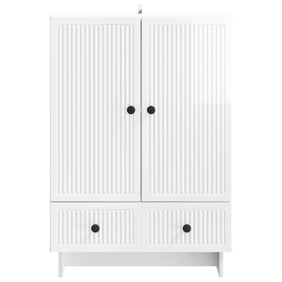 Dressoir Hoogglans Wit 66 x 34,5 x 95 cm Geconstrueerd hout