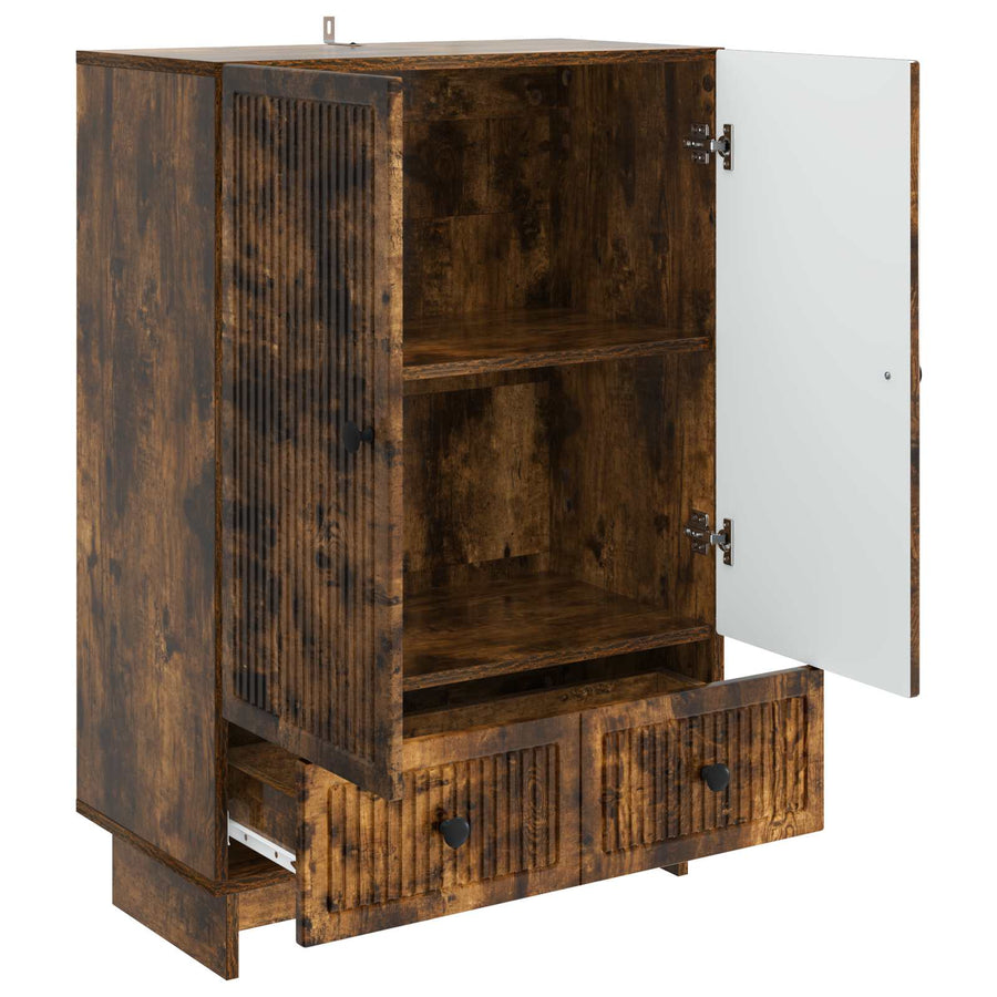 Dressoir Gerookte Eik 66 x 34,5 x 95 cm Geconstrueerd hout