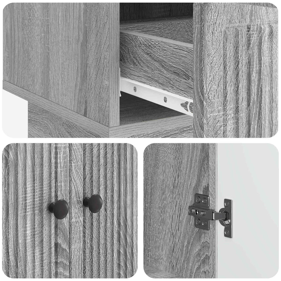 Dressoir Grijze Sonoma 66 x 34,5 x 95 cm Geconstrueerd hout