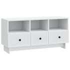 Tv-kast wit 102x34.5x50 cm bewerkt hout