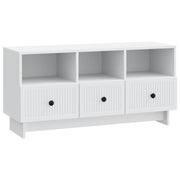 Tv-kast wit 102x34.5x50 cm bewerkt hout