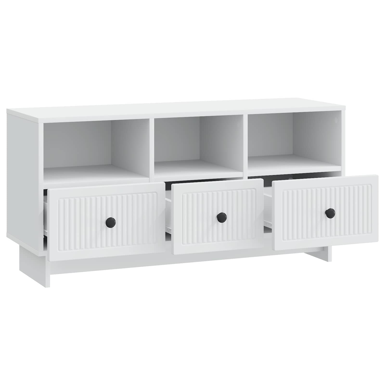 TV-kast met lade Wit 102 x 34,5 x 50 cm Bewerkt hout