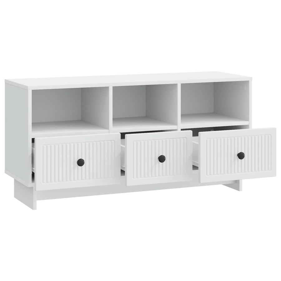 TV-kast met lade Wit 102 x 34,5 x 50 cm Bewerkt hout