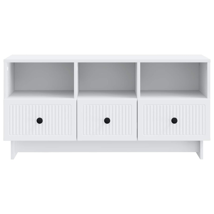 TV-kast met lade Wit 102 x 34,5 x 50 cm Bewerkt hout