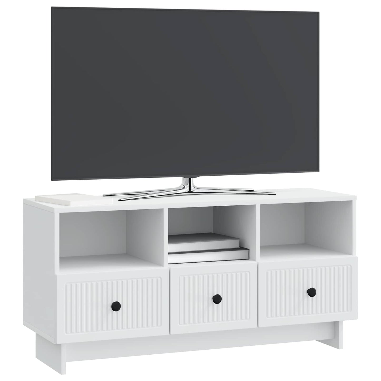 TV-kast met lade Wit 102 x 34,5 x 50 cm Bewerkt hout