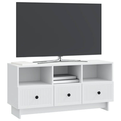 TV-kast met lade Wit 102 x 34,5 x 50 cm Bewerkt hout