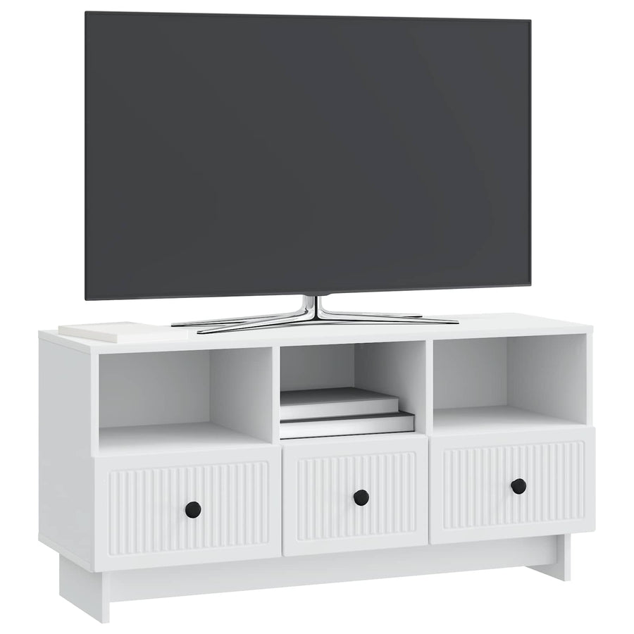 TV-kast met lade Wit 102 x 34,5 x 50 cm Bewerkt hout