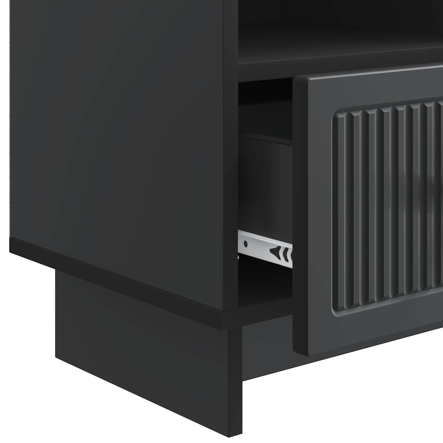 TV-kast met lade Zwart 102 x 34,5 x 50 cm Bewerkt hout