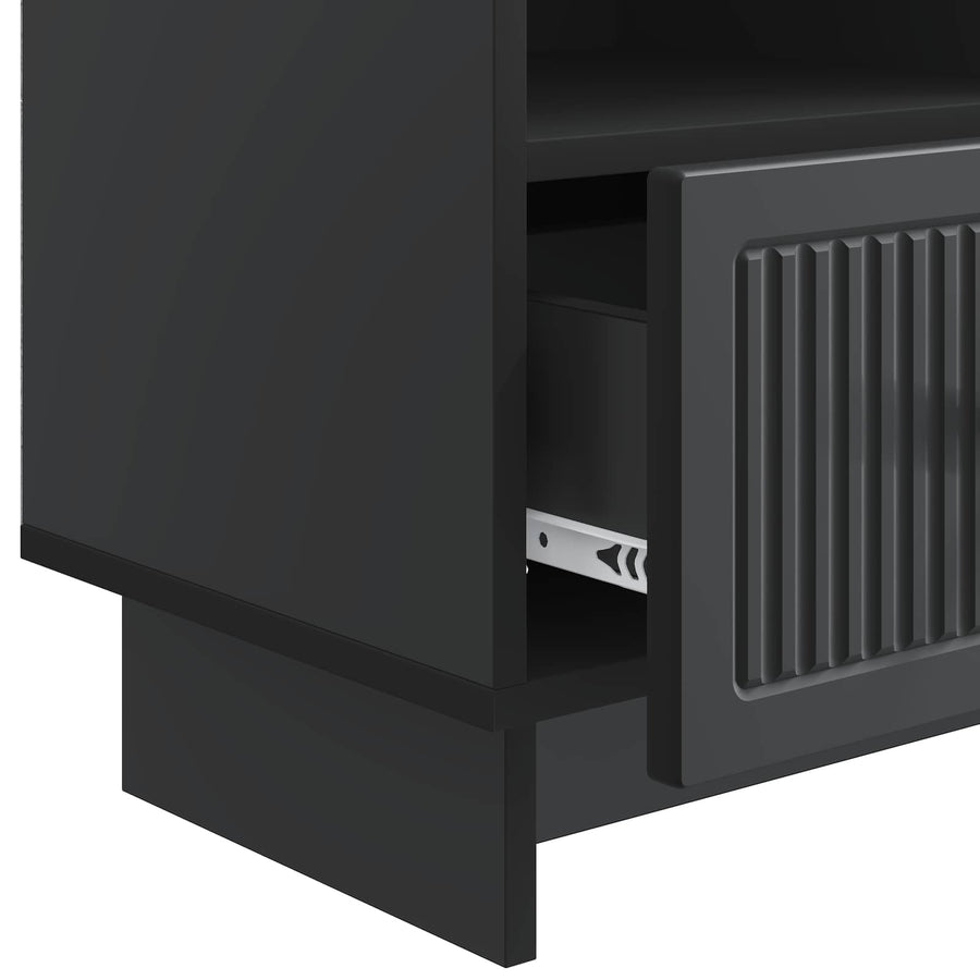 TV-kast met lade Zwart 102 x 34,5 x 50 cm Bewerkt hout