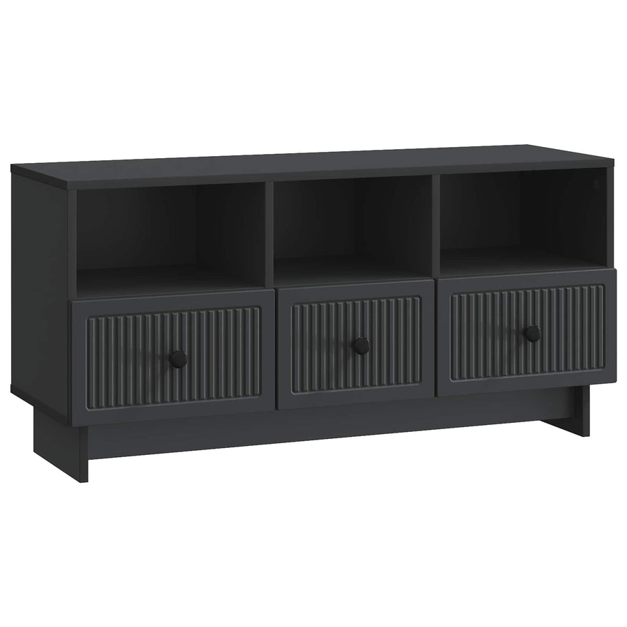 TV-kast met lade Zwart 102 x 34,5 x 50 cm Bewerkt hout