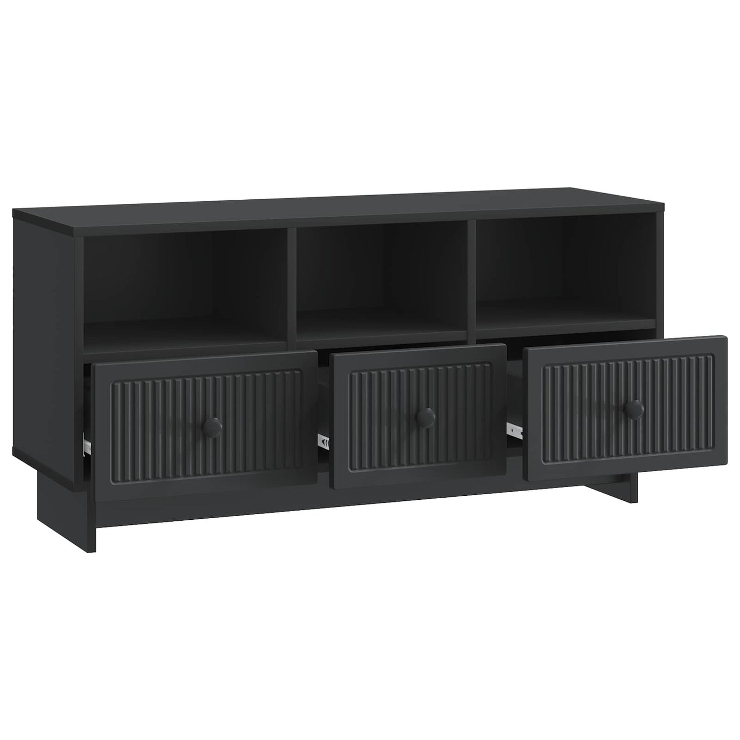 TV-kast met lade Zwart 102 x 34,5 x 50 cm Bewerkt hout