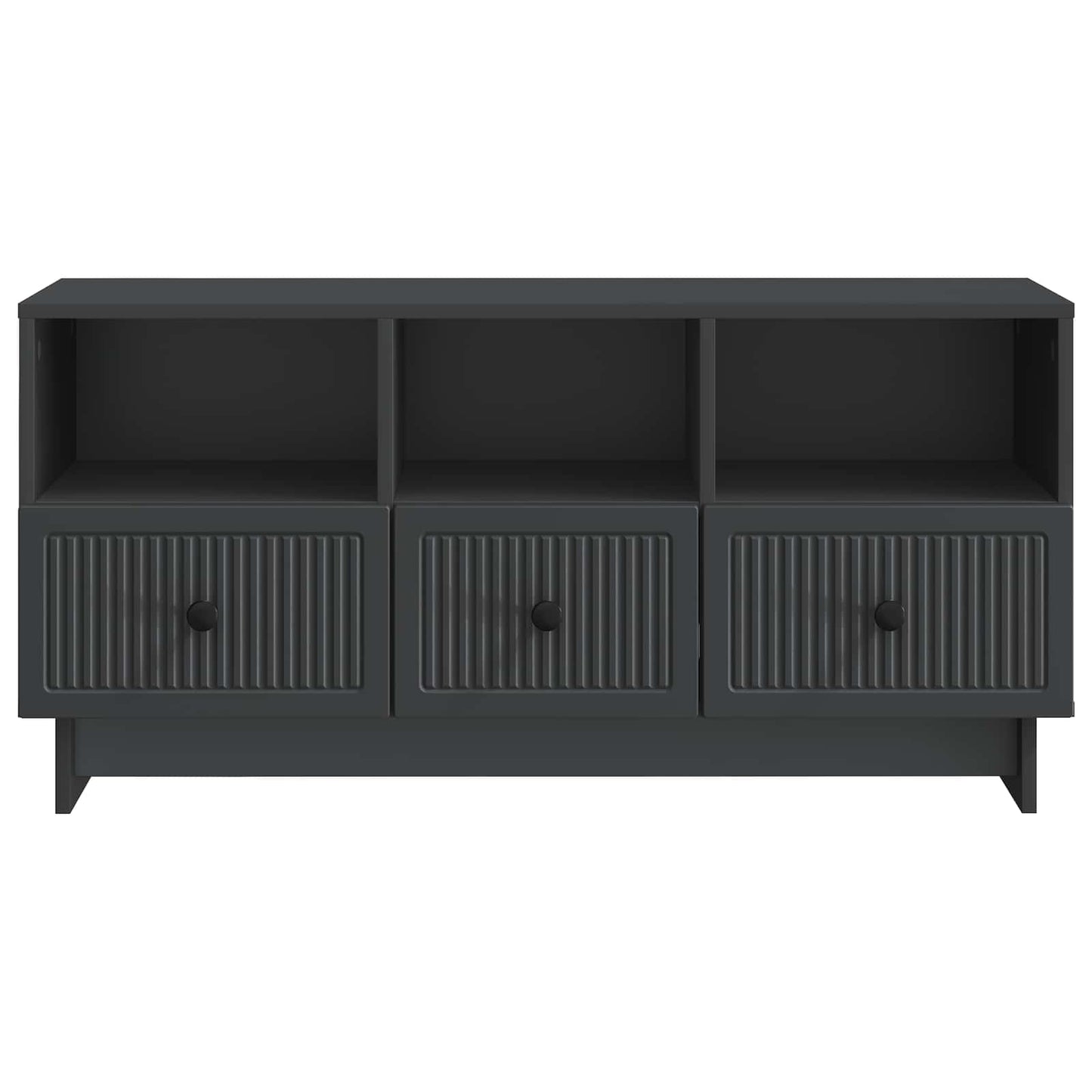 TV-kast met lade Zwart 102 x 34,5 x 50 cm Bewerkt hout