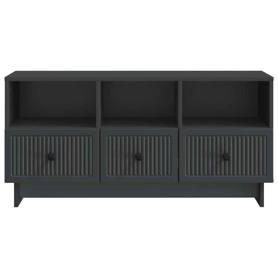 TV-kast met lade Zwart 102 x 34,5 x 50 cm Bewerkt hout