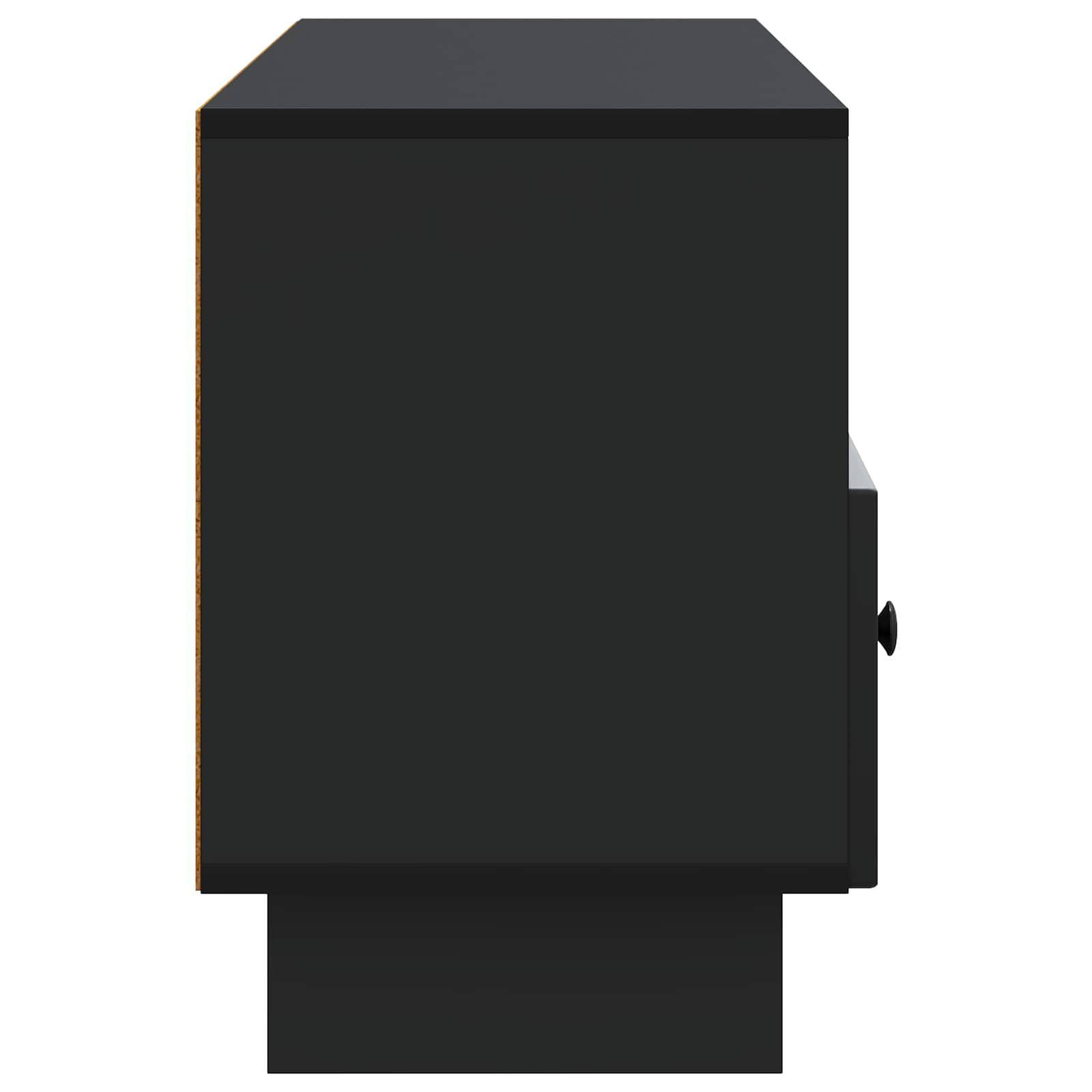 TV-kast met lade Zwart 102 x 34,5 x 50 cm Bewerkt hout
