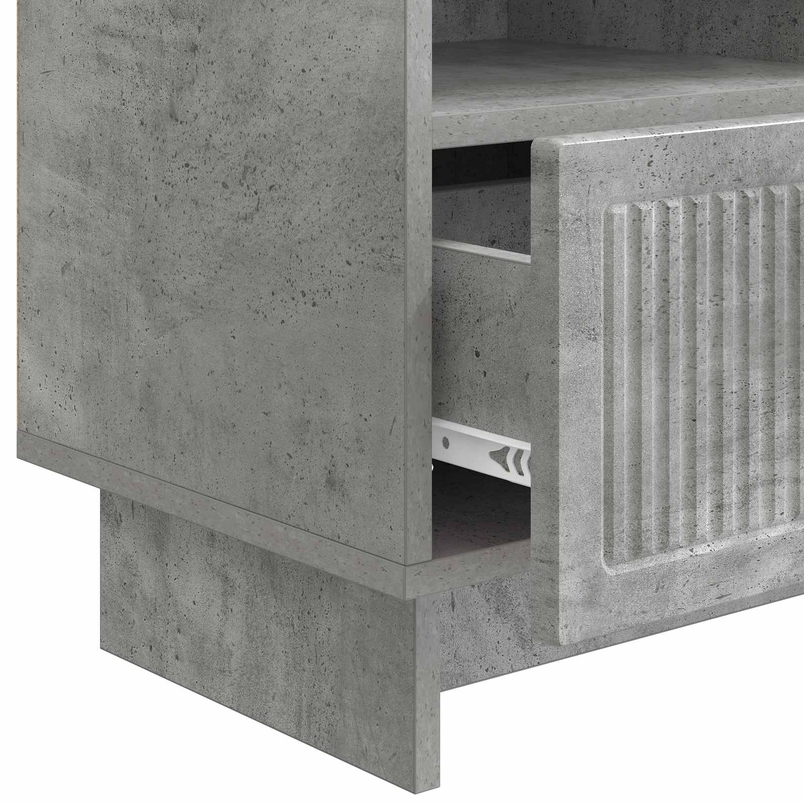 TV-kast met lade Betongrijs 102 x 34,5 x 50 cm Bewerkt hout