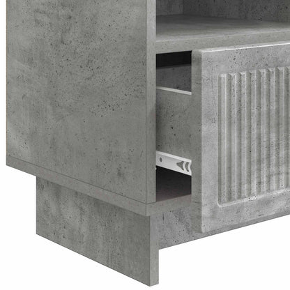 TV-kast met lade Betongrijs 102 x 34,5 x 50 cm Bewerkt hout